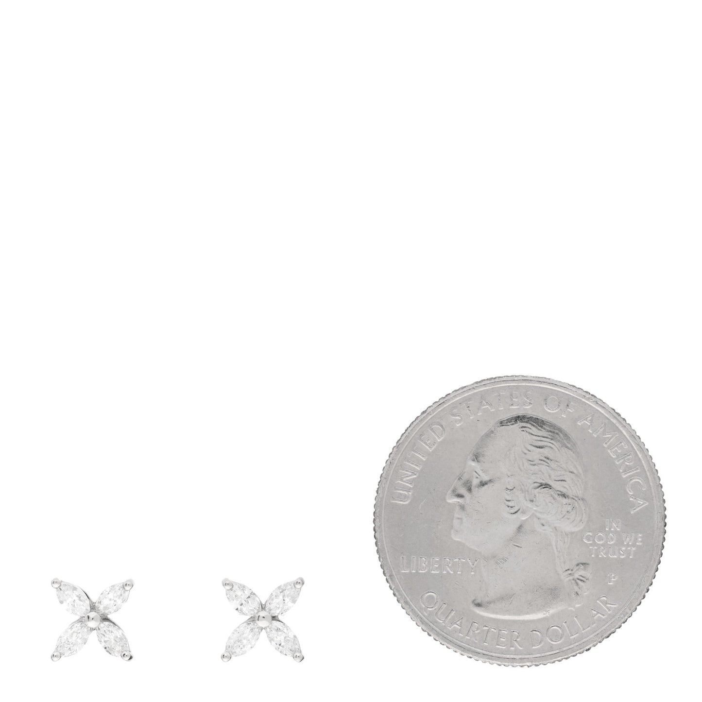 Platinum Diamond .64ct Small Victoria Earrings