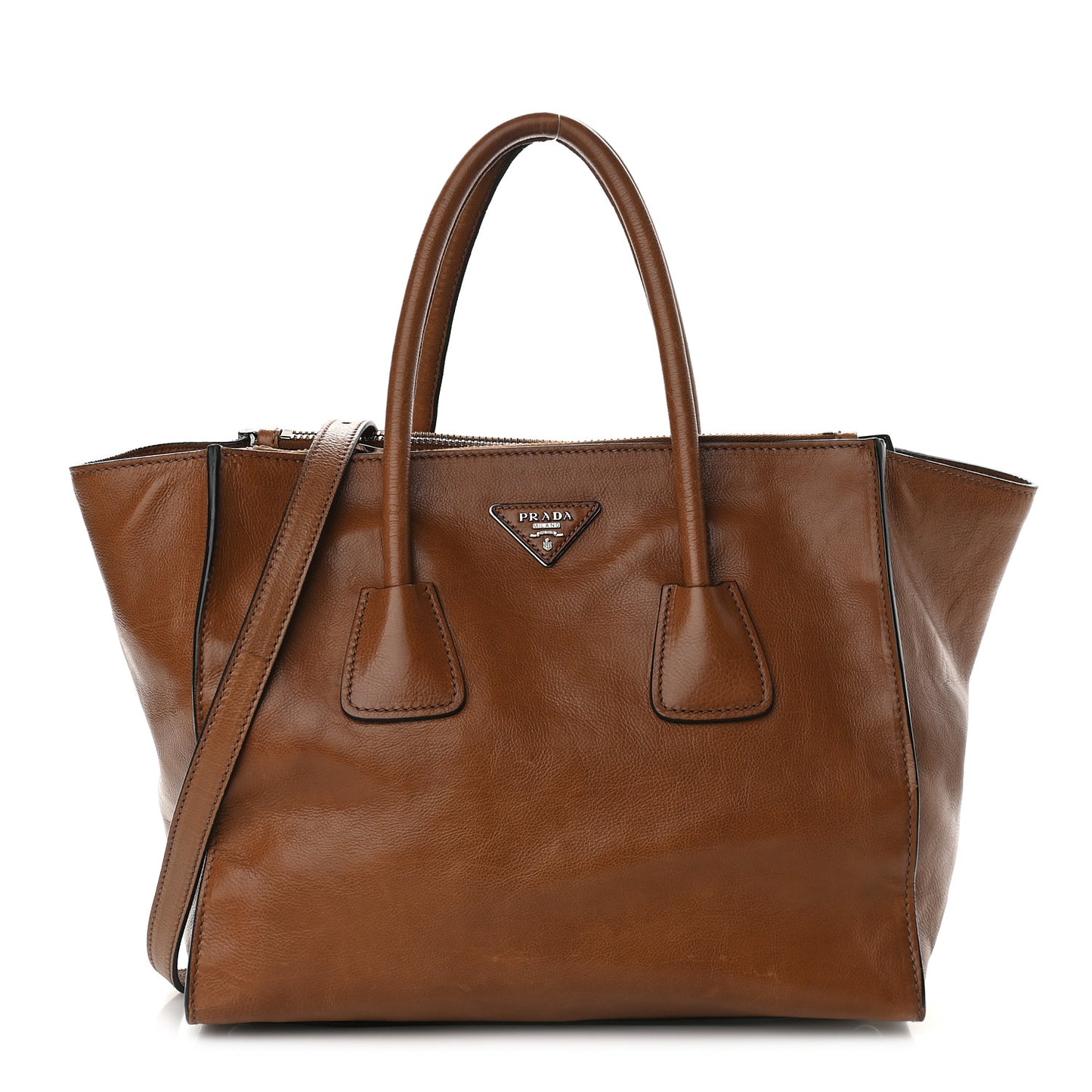 Glace Calf Twin Pocket Tote Cannella