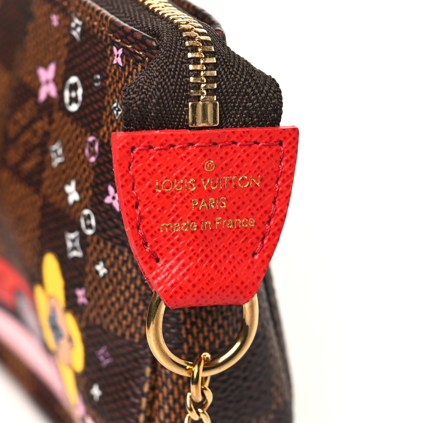 Damier Ebene 2019 Christmas Animation Mini Pochette Accessories Red