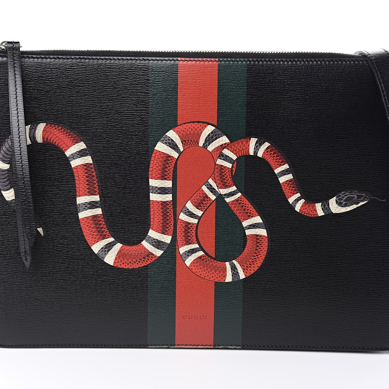 Gucci Calfskin Kingsnake Print Messenger Black 11 of 14