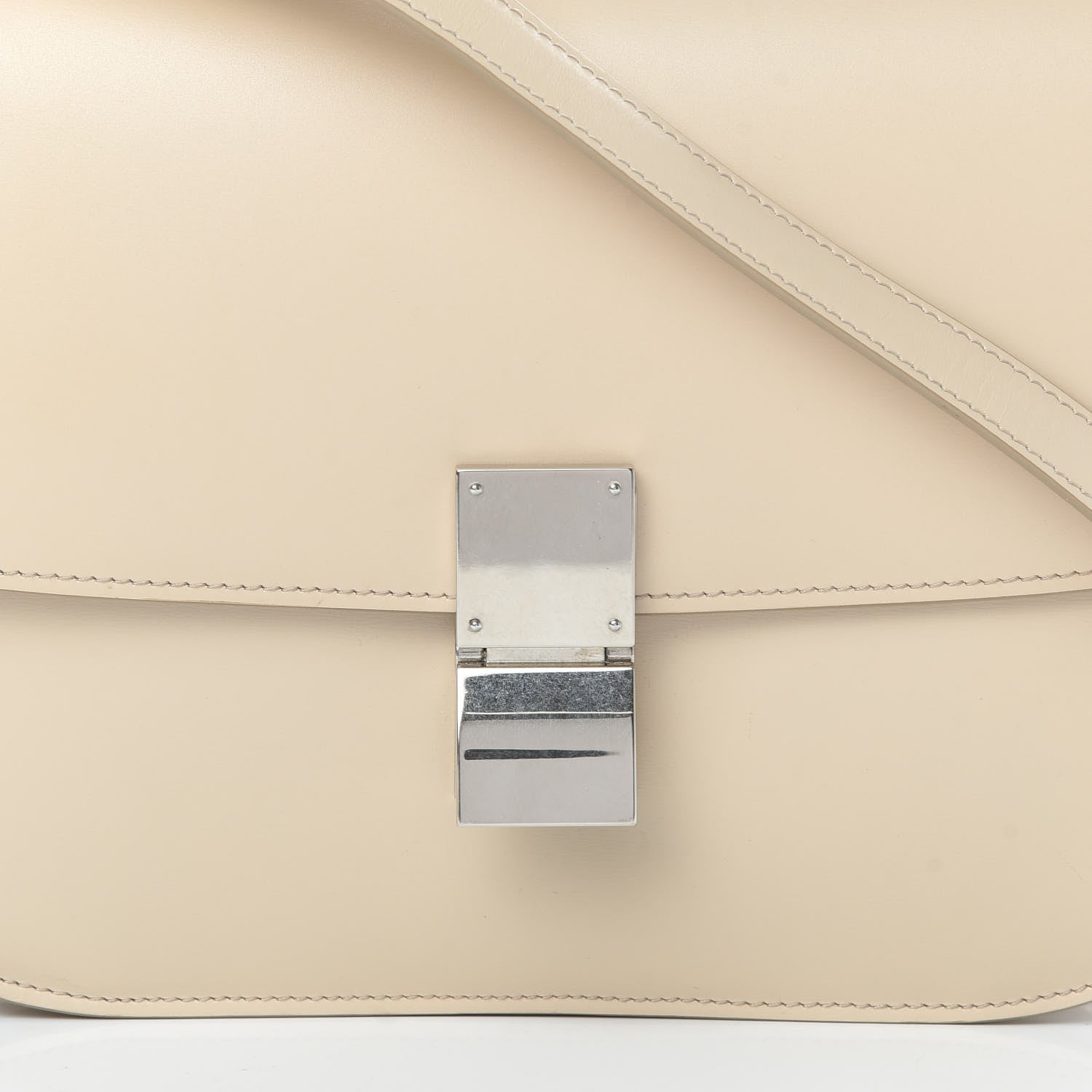 Celine Box Calfskin Medium Classic Box Flap Chalk 8 of 13