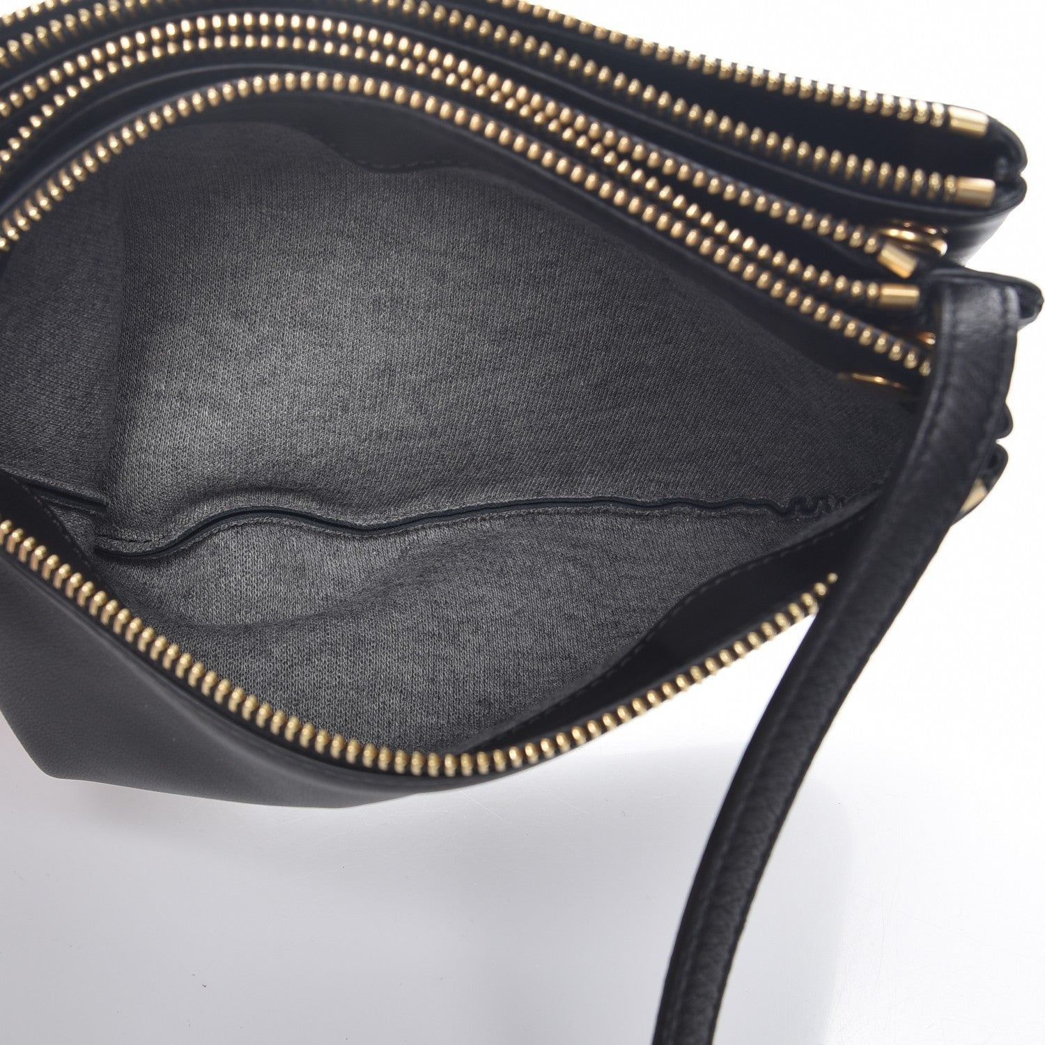 Celine Lambskin Small Trio Crossbody Bag Black 7 of 10