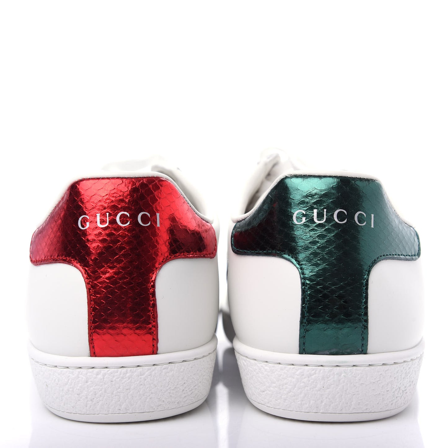 Calfskin Ayers Bee Embroidered Womens Ace Sneakers 37.5 White Green