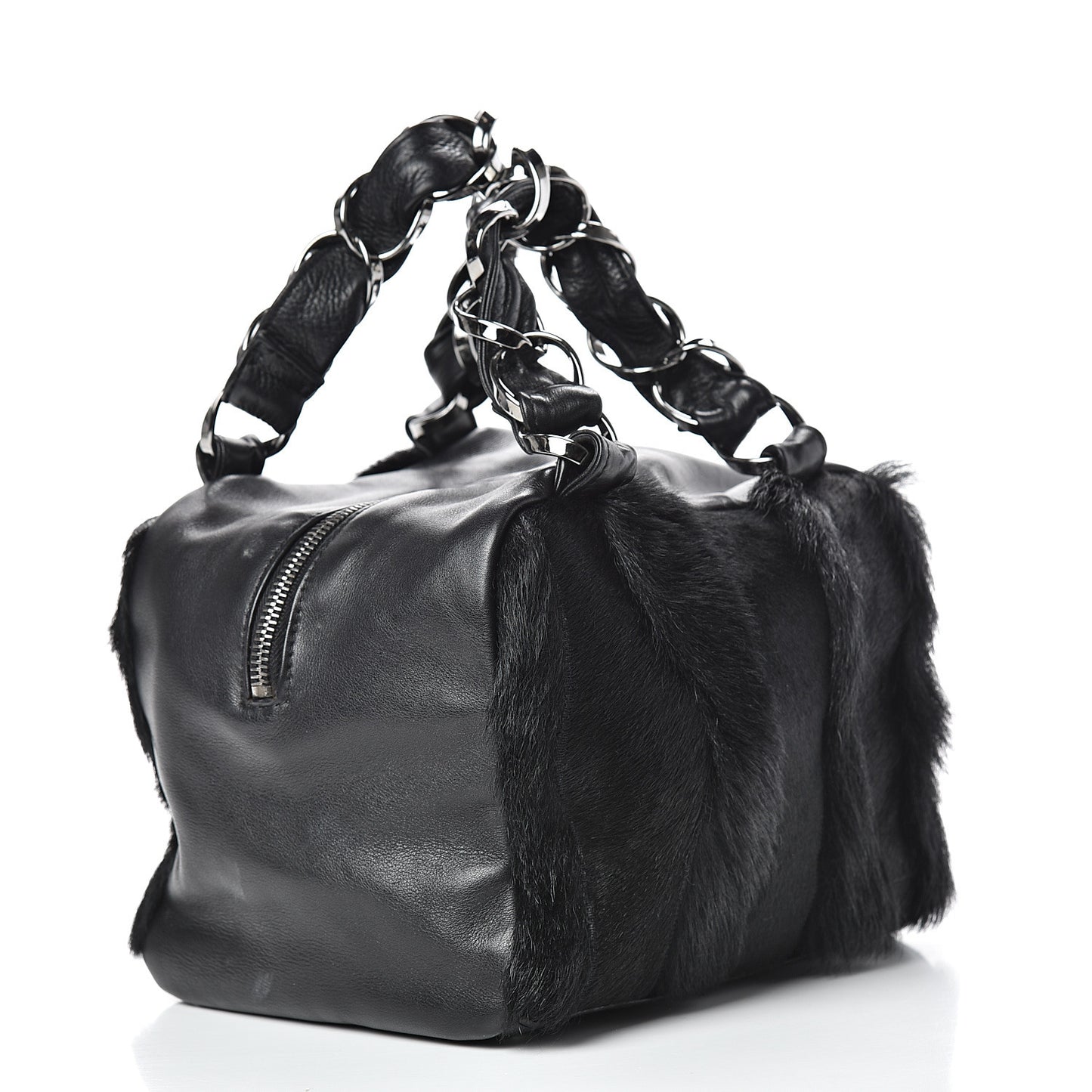 Pony Hair Shoulder Bag Black