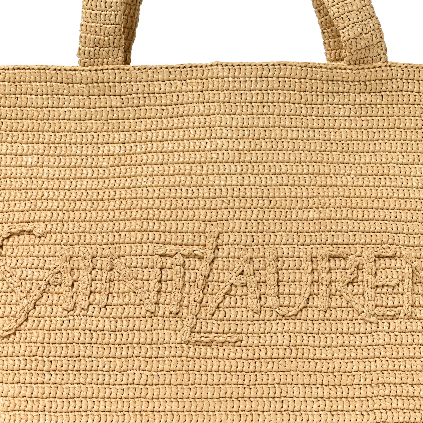 Raffia Logo Tote Naturel