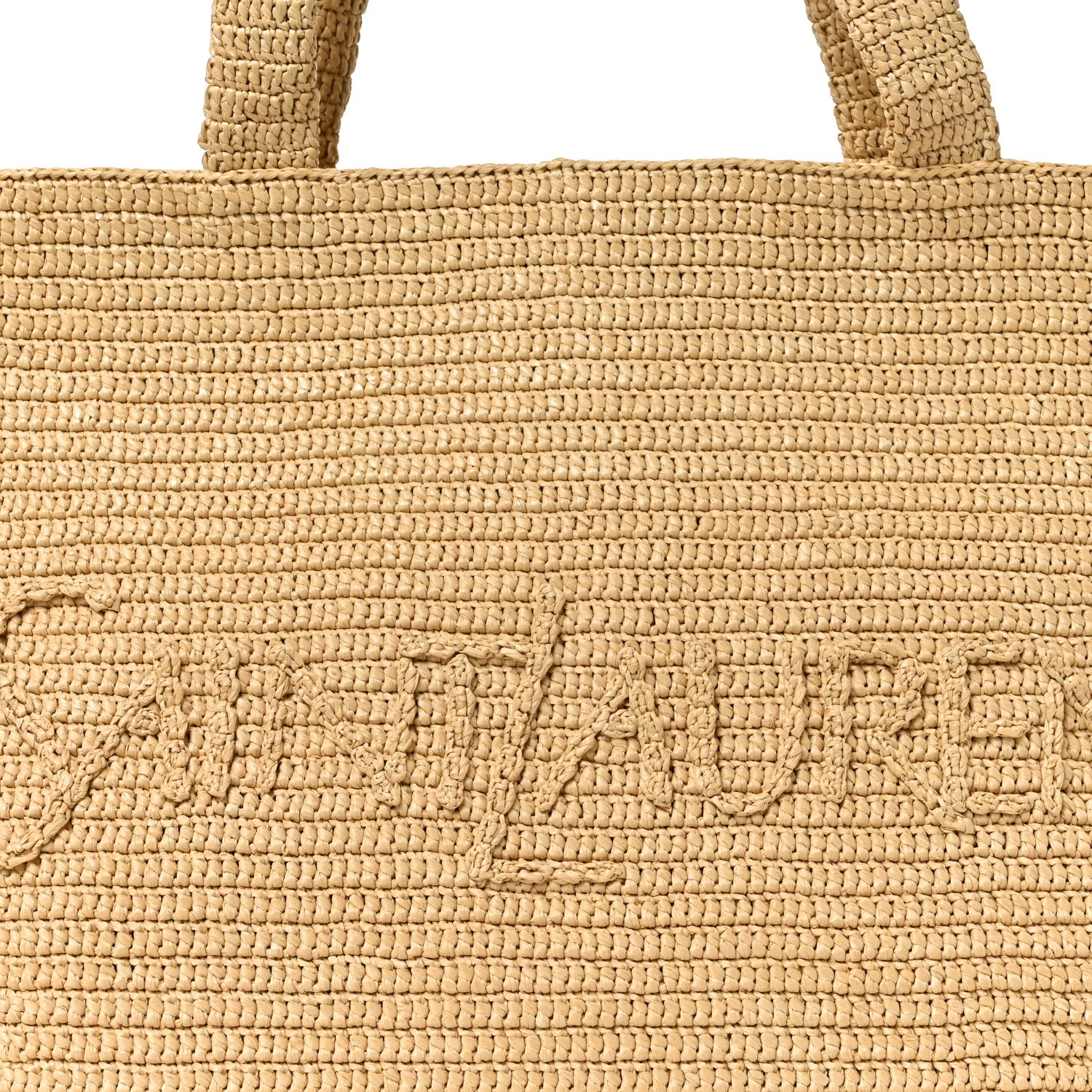 Saint Laurent Raffia Logo Tote Naturel 7 of 9