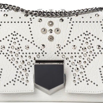 Jimmy Choo Lambskin Studded Star Lockett Petite Crossbody Bag Chalk 8 of 10