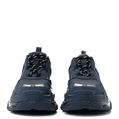 Balenciaga Fabric Mesh Clear Sole Womens Triple S Sneakers 35 Ombre Blue 3 of 10