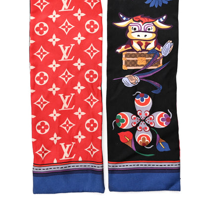 Louis Vuitton Silk Monogram Superstition Bandeau Black 2 of 5