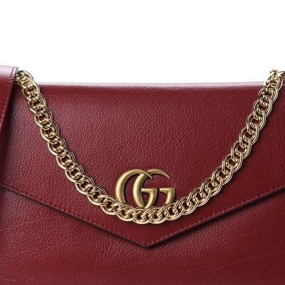Gucci Calfskin Diagonal GG Medium Thiara Double Envelope Shoulder Bag Black Red 11 of 11