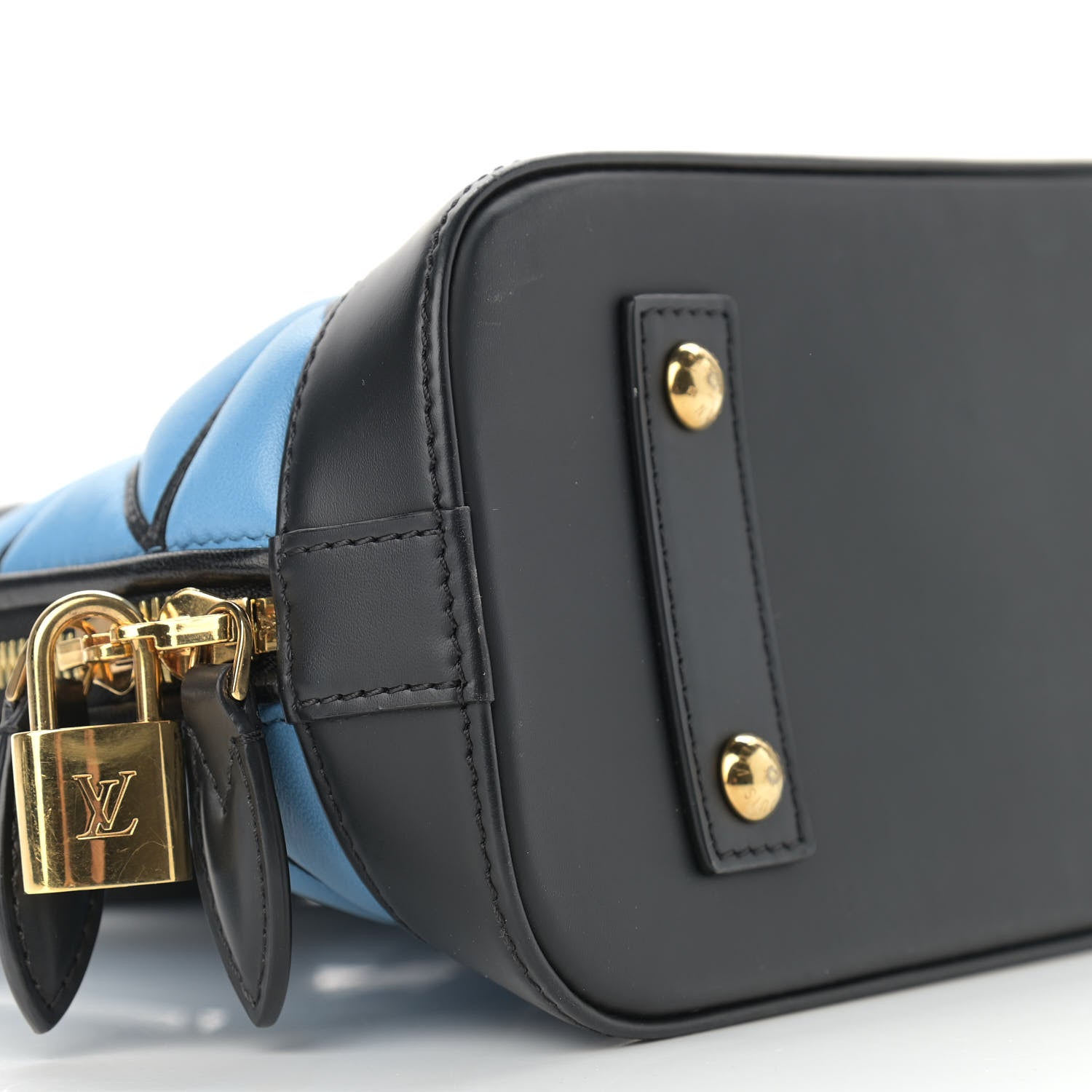 Louis Vuitton Lambskin Malletage Alma BB Bleuet 9 of 11