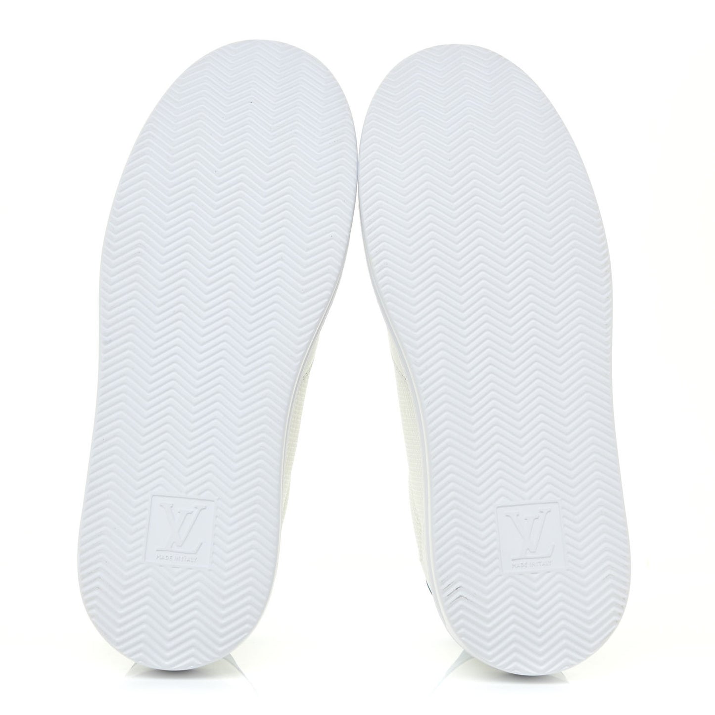 Calfskin Mongram Beverly Hills Sneakers 7.5 White Blue
