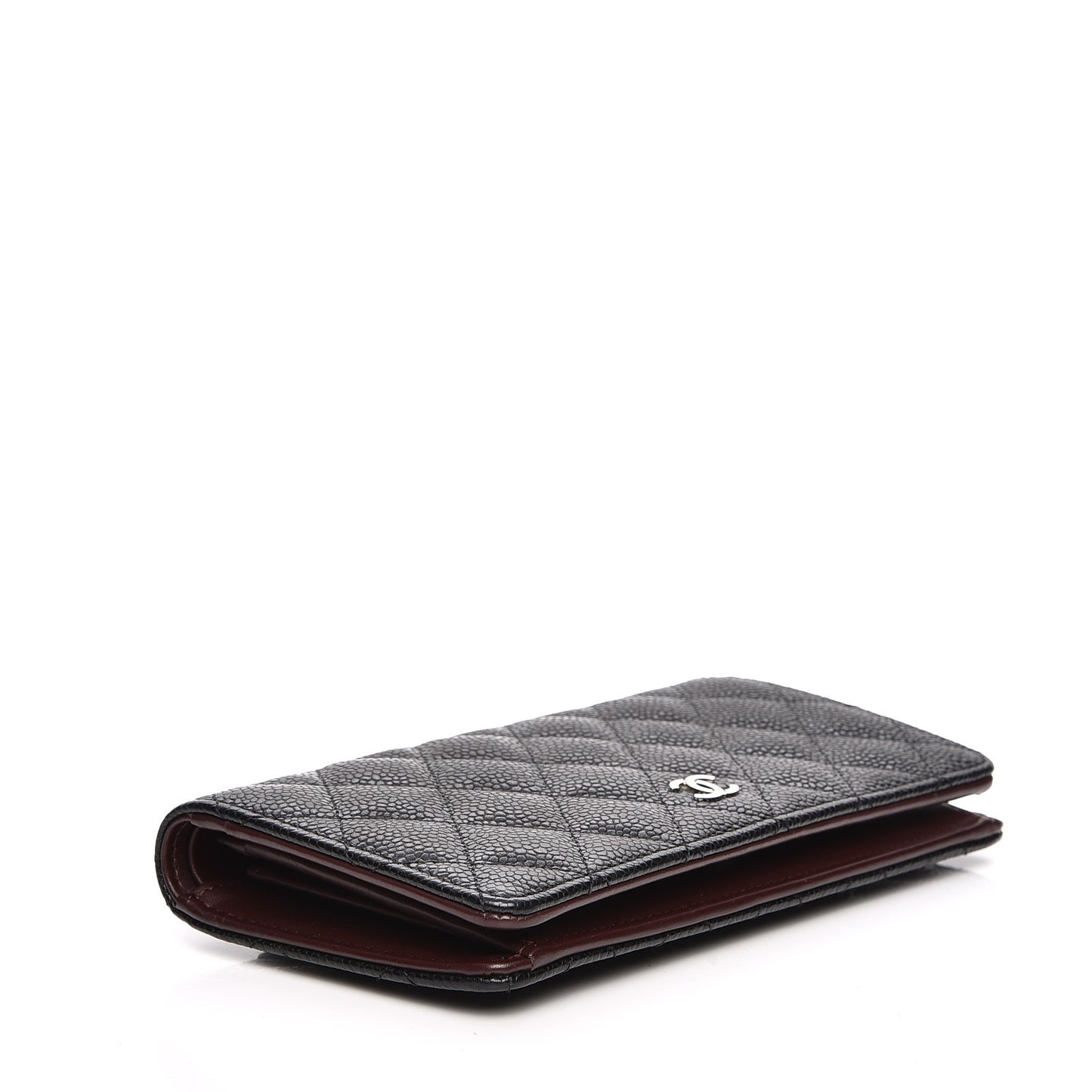 Caviar Quilted Yen Wallet Black