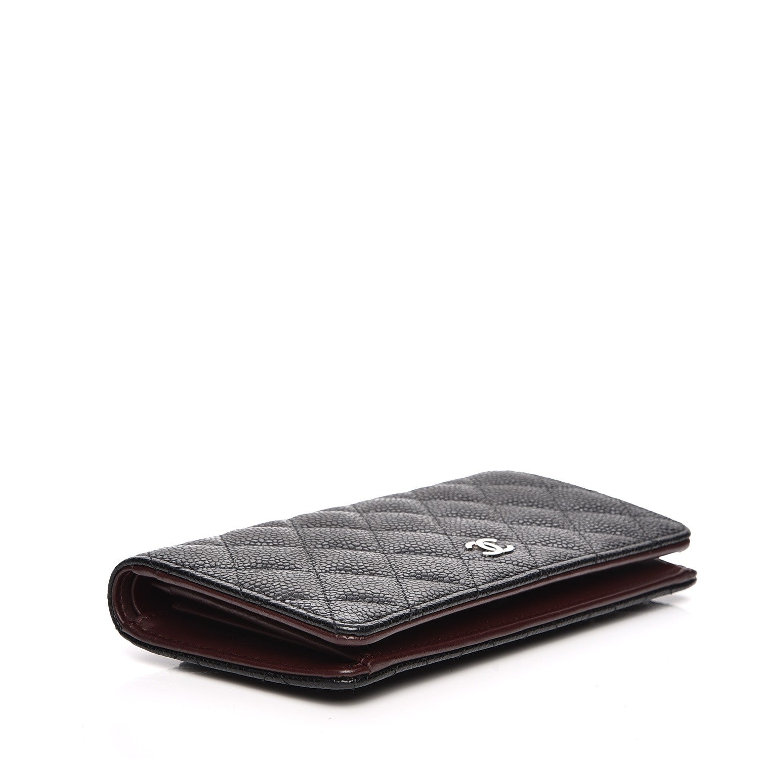 Chanel Caviar Quilted Yen Wallet Black 4 of 8