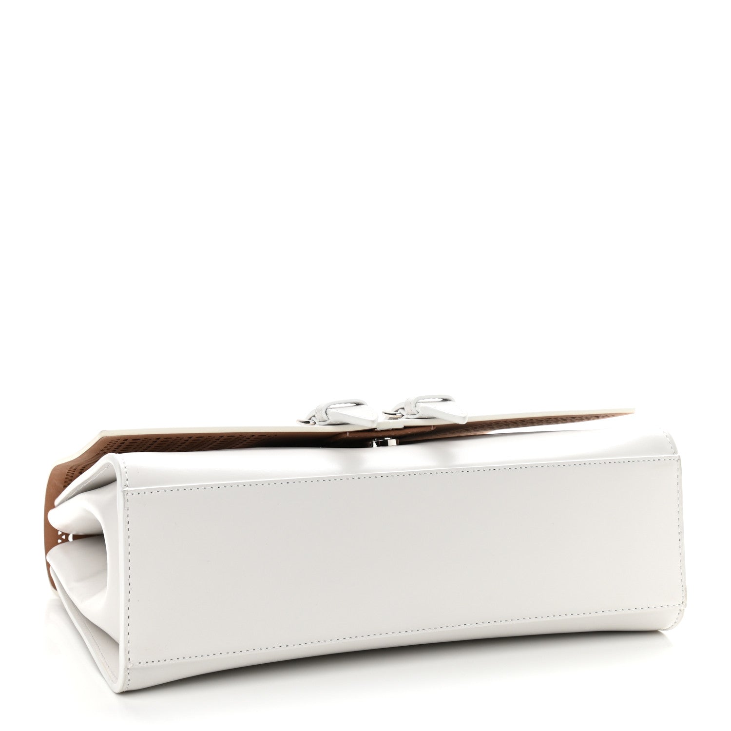 Alaia Calfskin Laser Cut Bellechasse 29 Top Handle Bag White 4 of 11