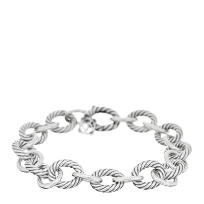 David Yurman Sterling Silver 10mm Medium Oval Link Bracelet 1 of 3