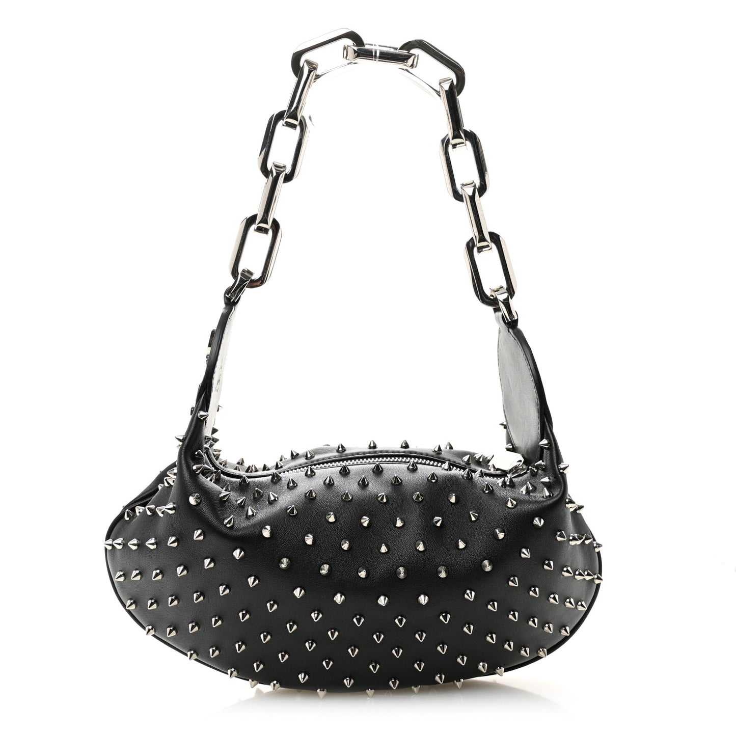 Calfskin Studded Le 54 Shoulder Bag Black
