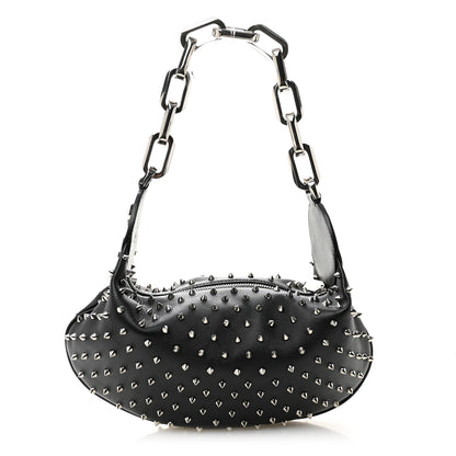 Christian Louboutin Calfskin Studded Le 54 Shoulder Bag Black 1 of 10