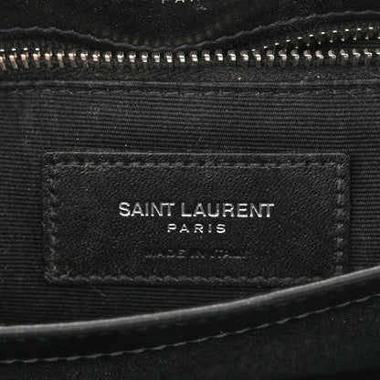 Saint Laurent Calfskin Y Quilted Monogram Toy Loulou Crossbody Bag Black 7 of 12