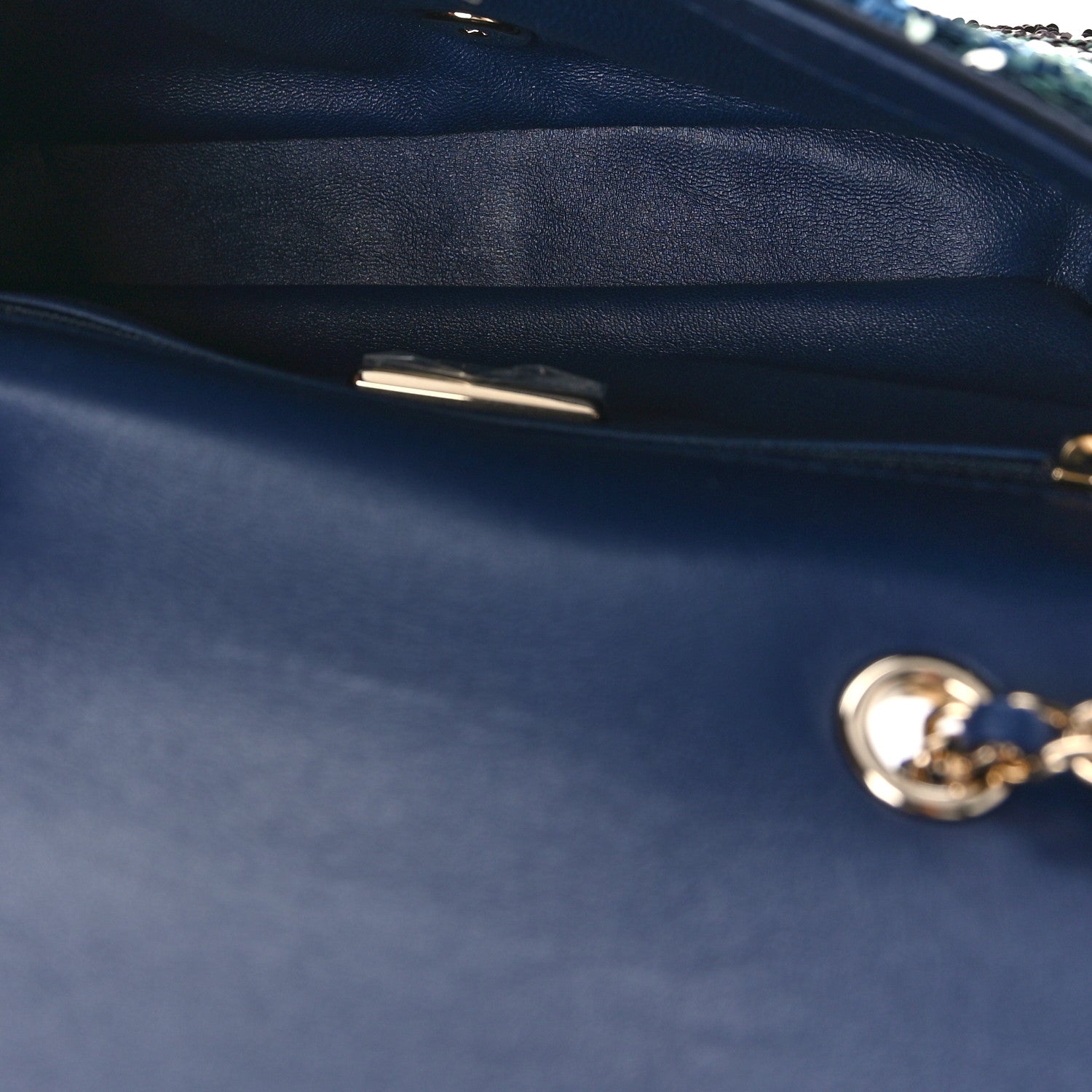 Chanel Shaded Sequins Mini Flap Light Green Dark Brown White Blue 5 of 10