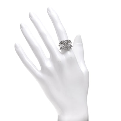Chanel Crystal CC Ring 52 Silver 2 of 5