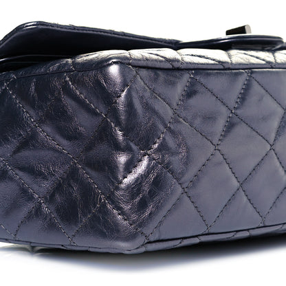 Chanel Metallic Aged Calfskin Quilted 2.55 Reissue 226 Flap Blue 9 of 11