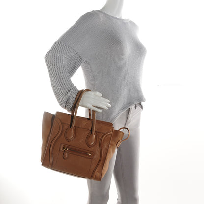 Celine Pebbled Calfskin Micro Luggage Camel 5 of 12