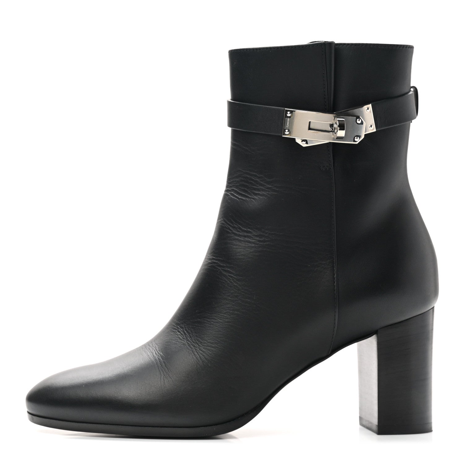 Hermes Calfskin Saint Germain Ankle Boots 37 Black 1 of 8