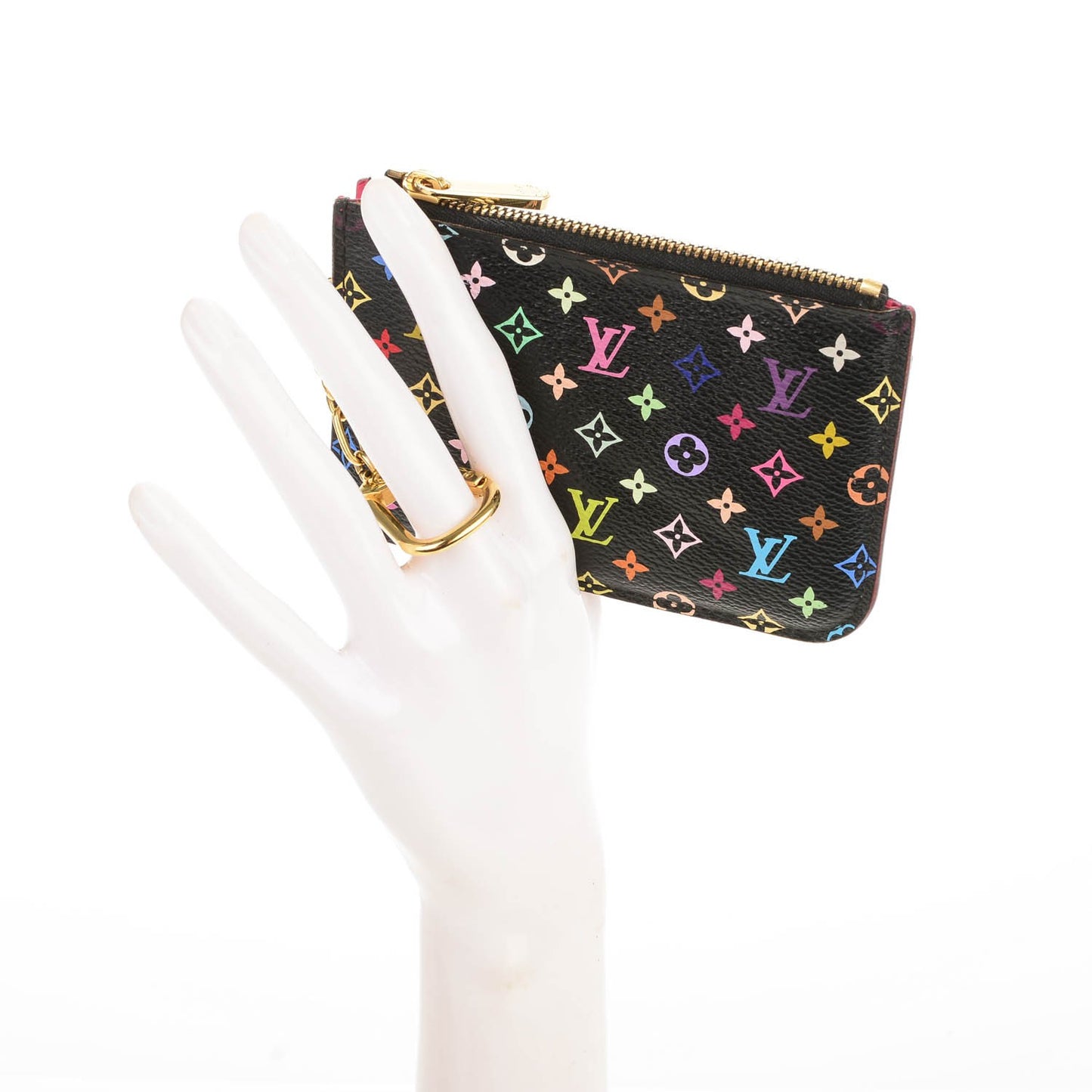 Monogram Multicolor Key Pouch Black Grenade