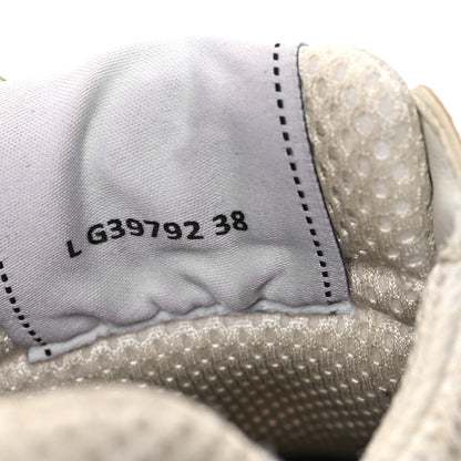Chanel Fabric Laminated Calfskin Stretch CC Sneakers 38 White Gold Silver 10 of 10
