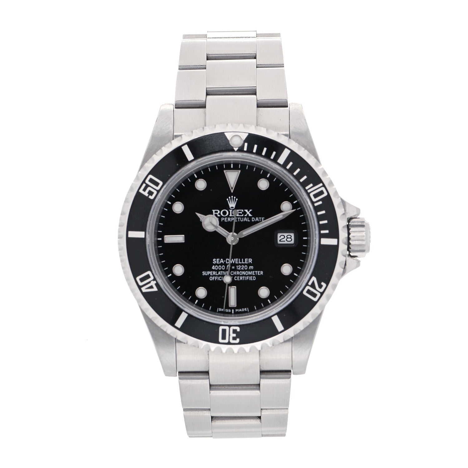 Rolex Stainless Steel 40mm Sea-Dweller Oyster Perpetual Watch Black 16600 1 of 5