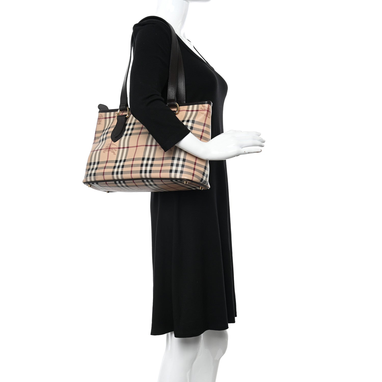 Burberry Haymarket Check Medium Regent Tote Chocolate 2 of 13