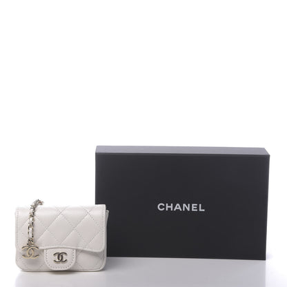 Chanel Caviar Quilted Flap Chain Waist Bag White 12 of 12