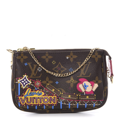 Louis Vuitton Monogram 2020 Christmas Animation Roller Coaster Mini Pochette Accessories Pivoine 1 of 7