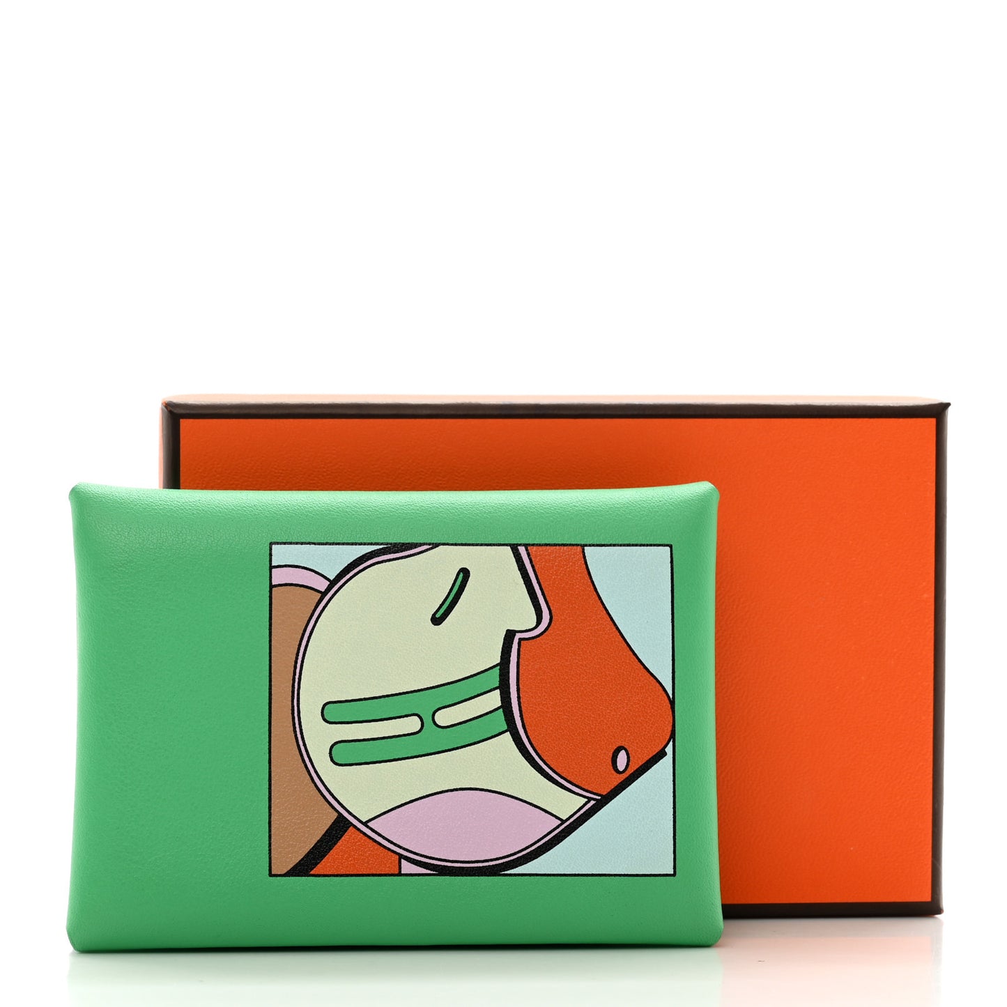 Swift Compact Saddle Print Calvi Duo Card Case Vert Comics