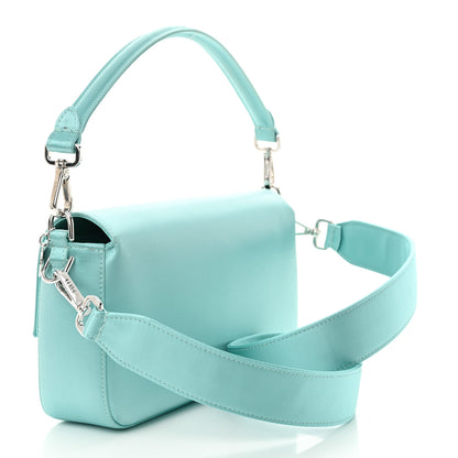 Fendi X TIFFANY Satin Nappa Silver Baguette Blue Tiffany Silver 3 of 13