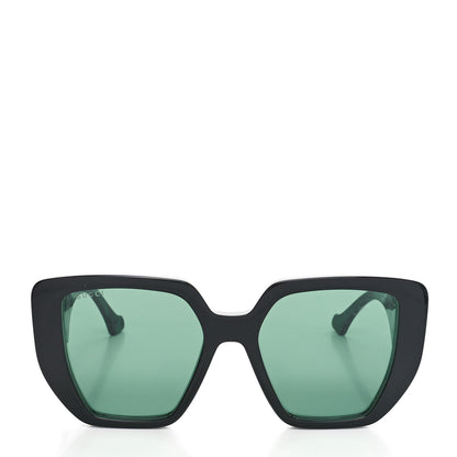 Gucci Acetate Square Frame Sunglasses GG0956S Green Black 2 of 7