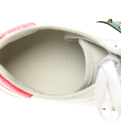 Gucci Calfskin Web Pearl Studded Womens Ace Sneakers 35 White 7 of 9