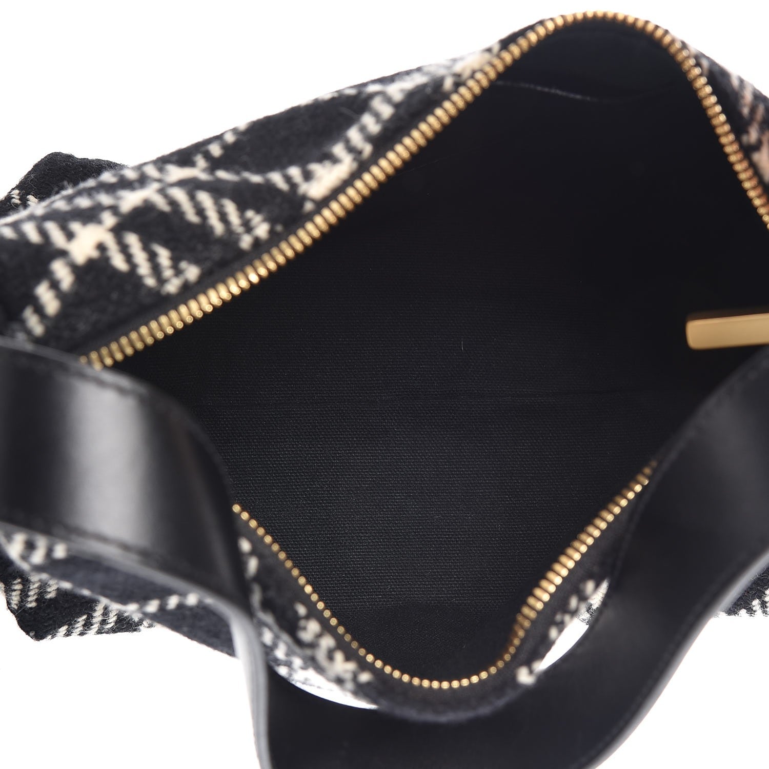 Burberry Wool Plaid Check Small Shoulder Bag Black 5 of 14