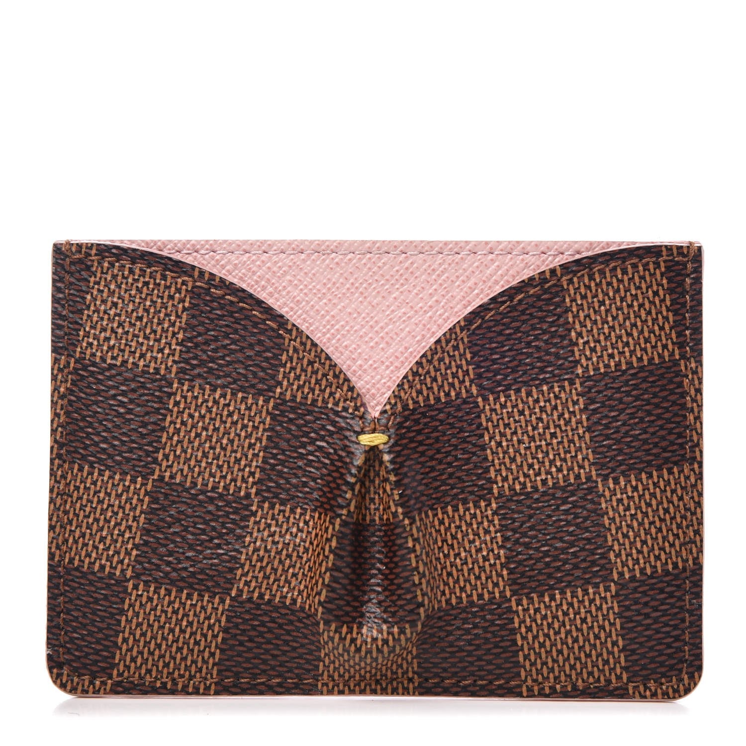 Louis Vuitton Damier Ebene Caissa Card Holder Rose Ballerine 1 of 10