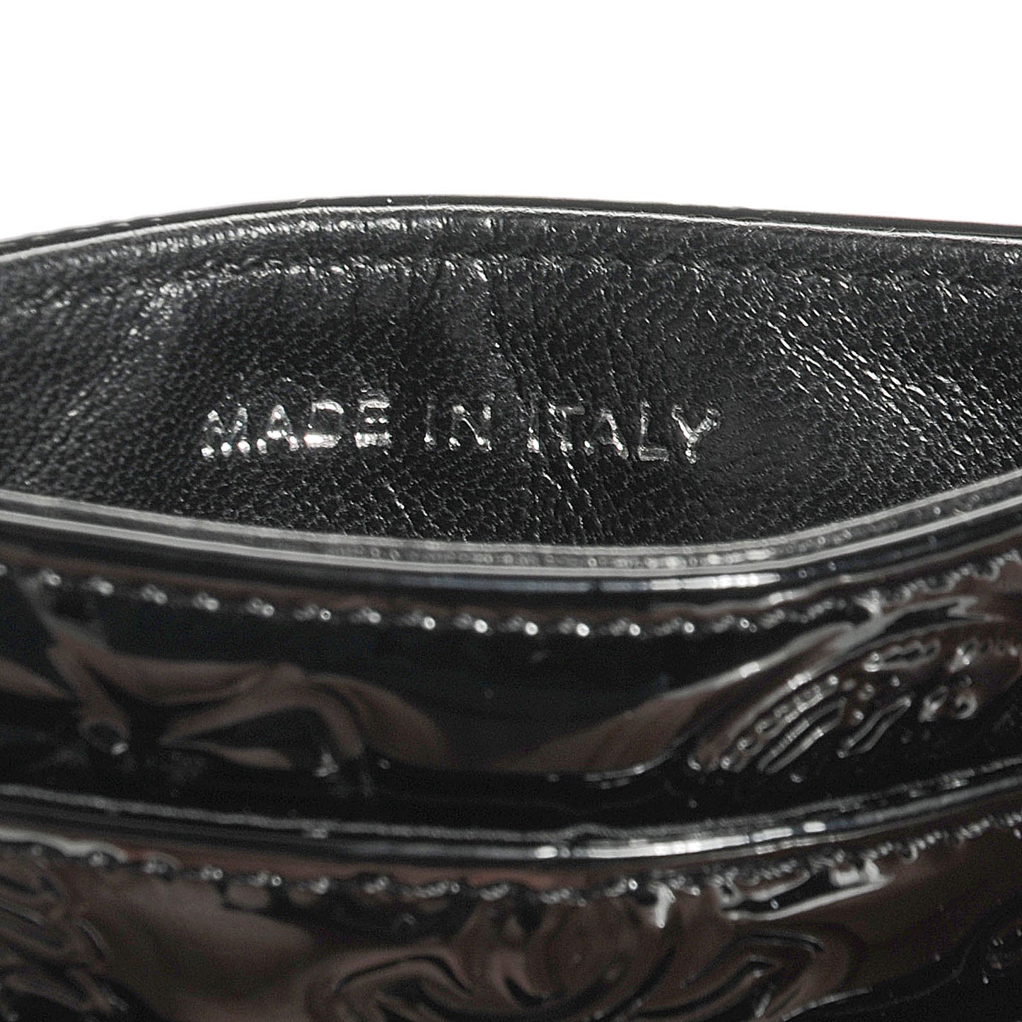 Patent Lucky Symbols Card Holder Case Black
