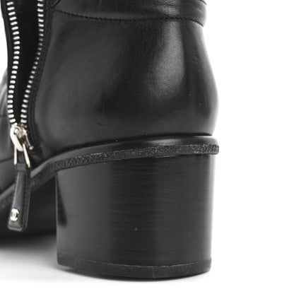 Chanel Lambskin Velvet Quilted Cap Toe Short Boots 40 Black 11 of 12