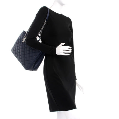 Chanel Caviar Quilted Urban Companion Top Handle Shopping Tote Blue 2 of 9