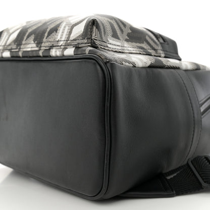 MCM Cubic Monogram Medium Backpack Black White 10 of 12