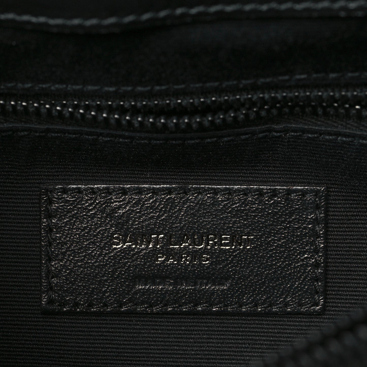 Calfskin Y Quilted Monogram Monochrome Medium Loulou Chain Satchel Black
