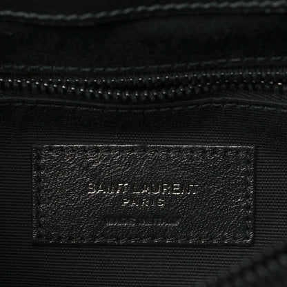 Saint Laurent Calfskin Y Quilted Monogram Monochrome Medium Loulou Chain Satchel Black 6 of 10