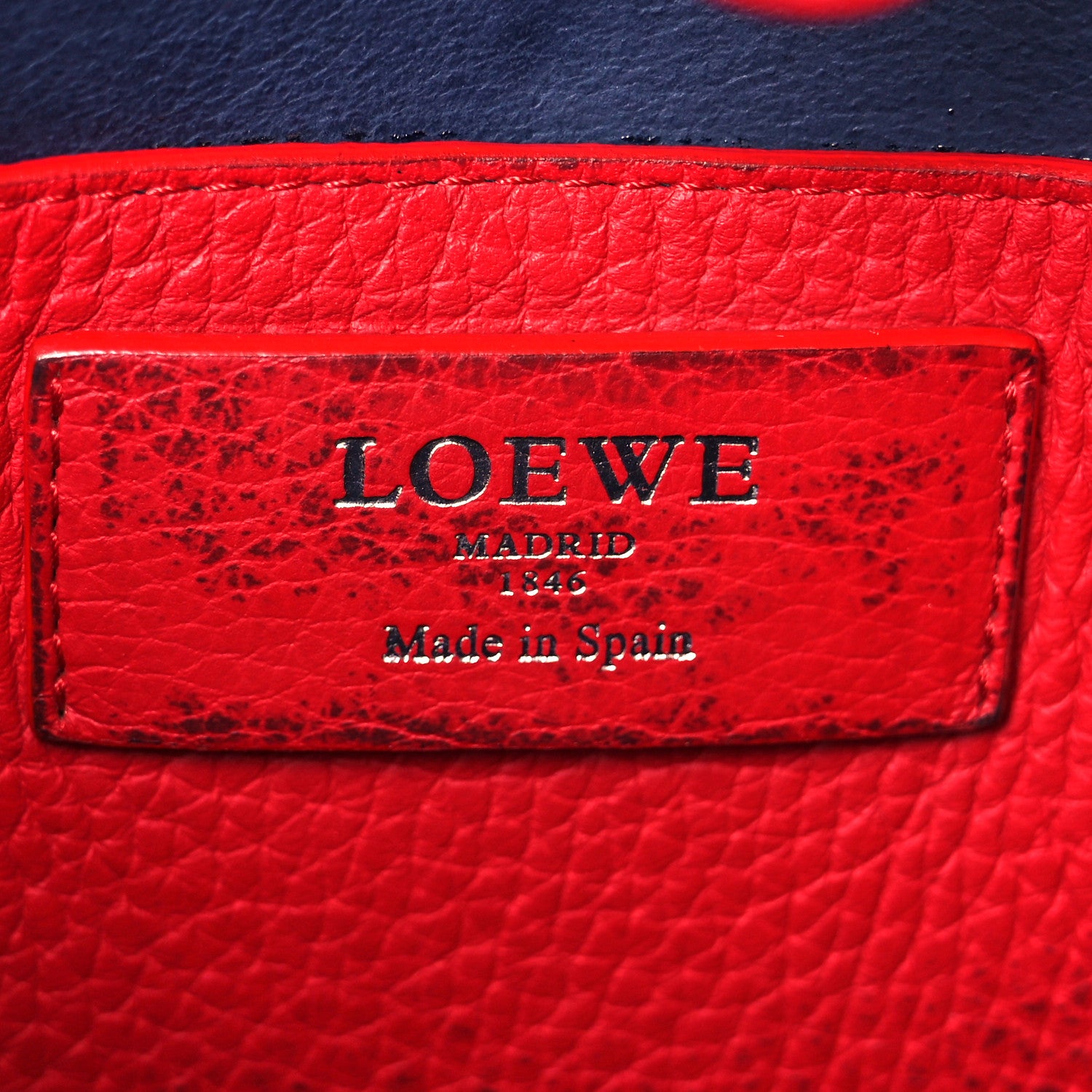 Loewe Soft Grained Calfskin Anagram Messenger Bag Red 6 of 12