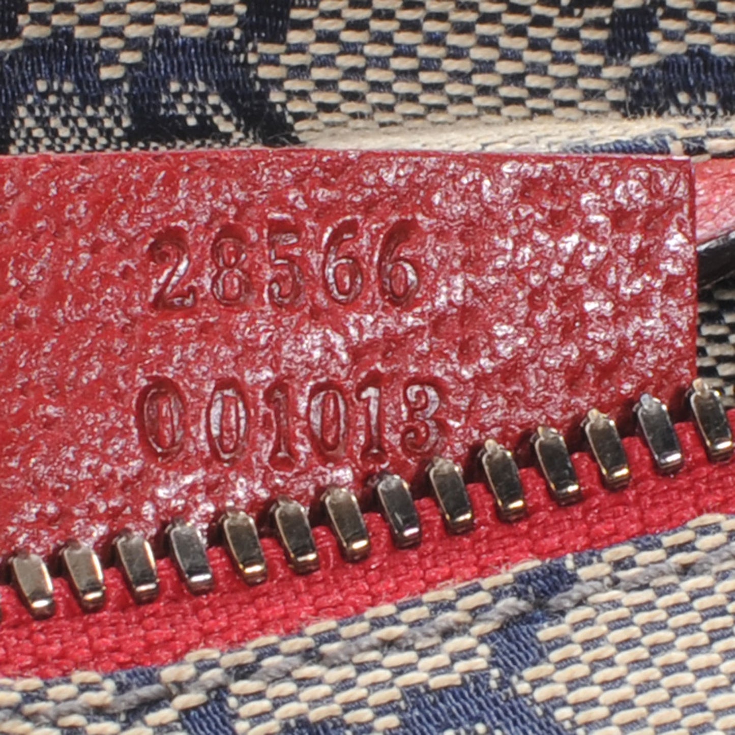 Crystal Monogram Web Double Pocket Belt Bag Navy Red