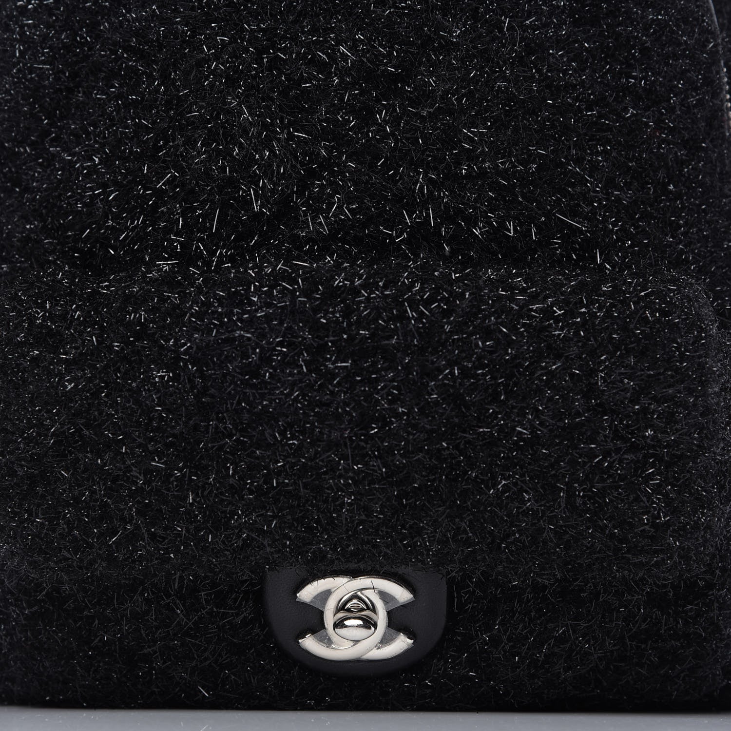 Chanel Lurex Knit Mini Pluto Glitter Backpack Black 10 of 10