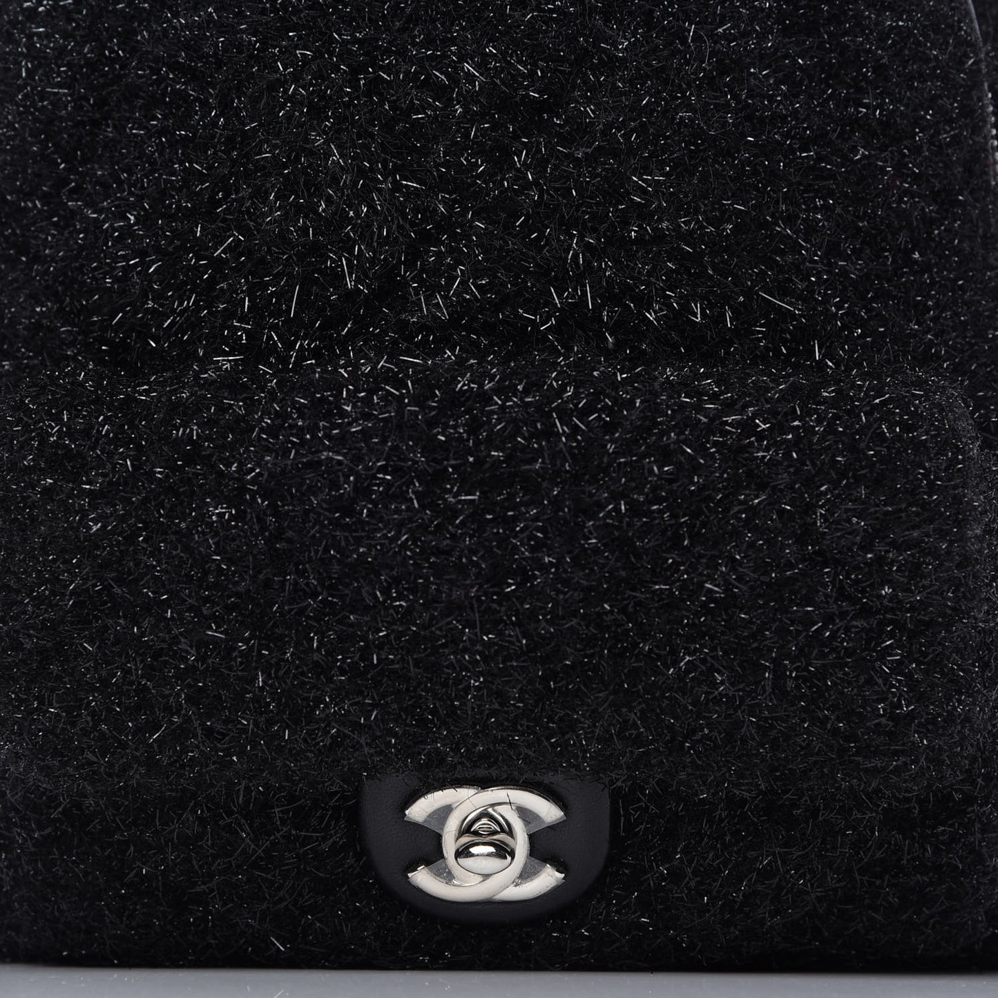Lurex Knit Mini Pluto Glitter Backpack Black